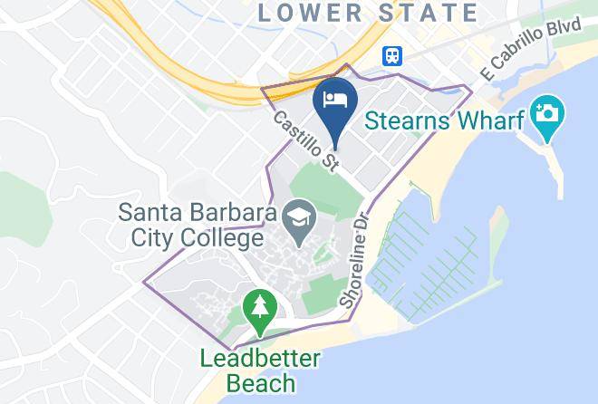 Santa Barbara - Avania Inn Of Santa Barbara Maps