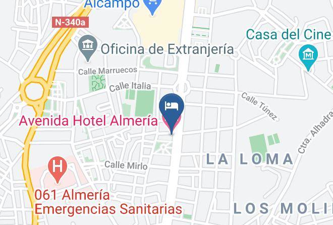 Almeria - Avenida Hotel Almeria Maps