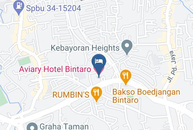 Kota Tangerang Selatan - Aviary Hotel Bintaro Maps