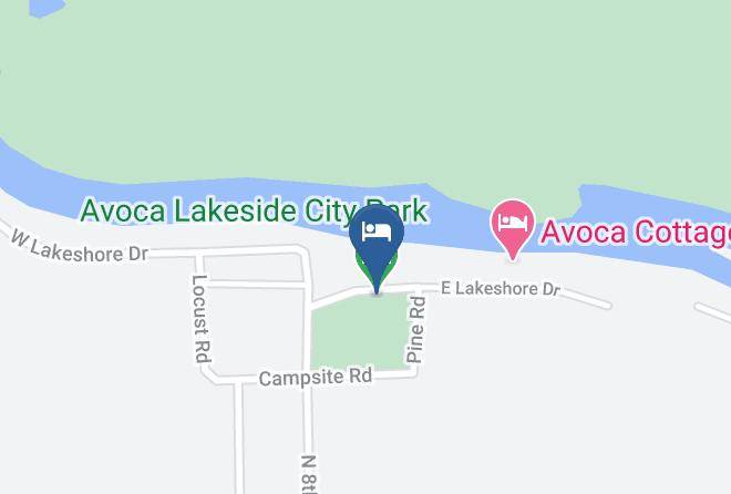Iowa - Avoca Lakeside City Park Maps