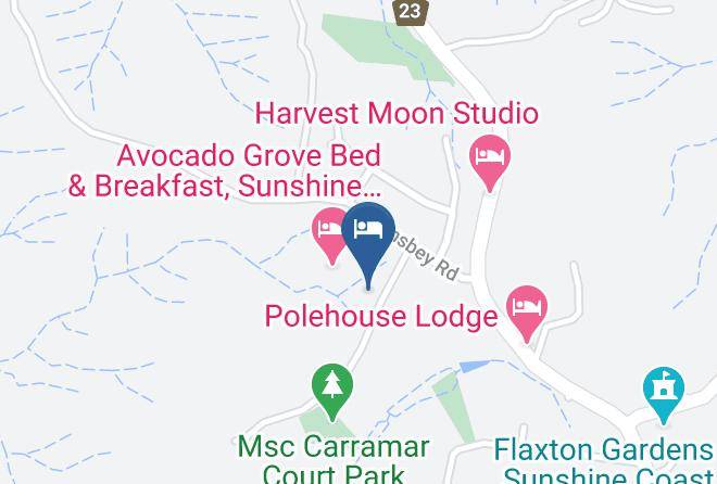 Sunshine Coast - Avocado Grove Bed And Breakfast Flaxton Sunshine Coast Maps