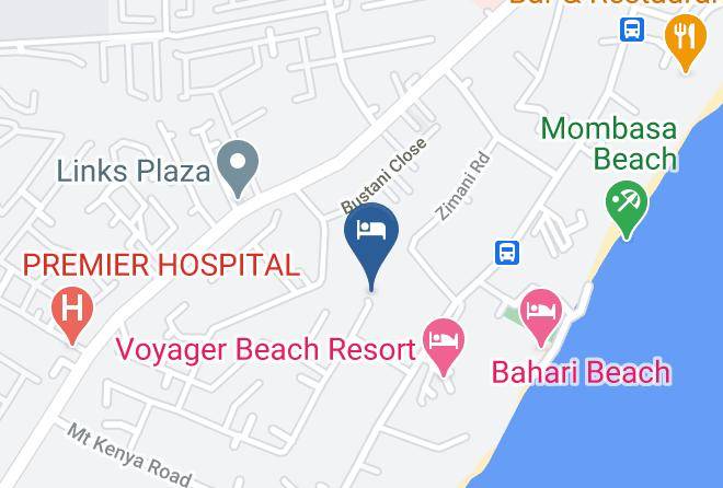 Mombasa - Ayodya Suites Nyali Maps
