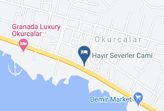 Okurcalar - Azak Blue Otel & Restaurant Maps