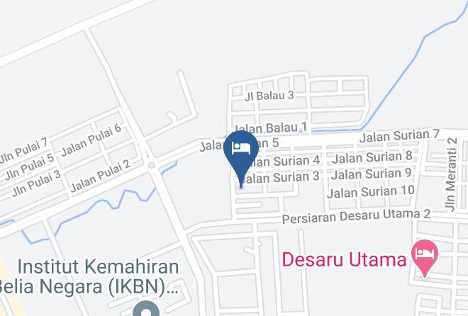 Azila Homestay Desaru Map - Johore - Kota Tinggi District