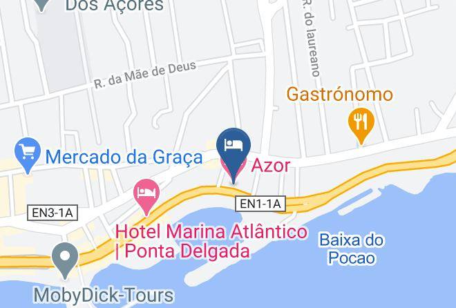Ponta Delgada - Azor Hotel Maps
