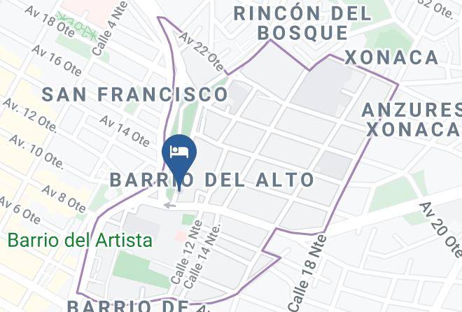 Puebla Barrio Del Alto - Azul Talavera Hotel Maps