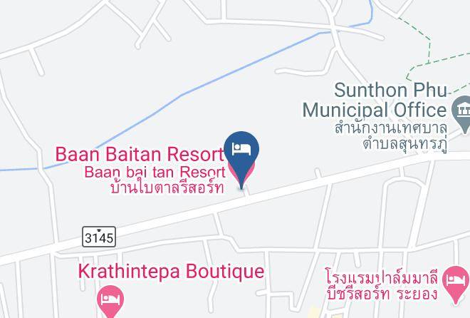 Amphoe Klaeng - Baan Baitan Resort Maps