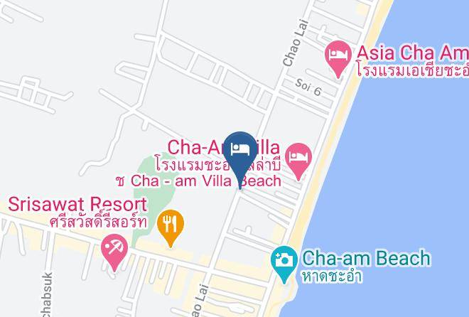 Amphoe Cha Am - Baan Chao Lai Hotel Maps