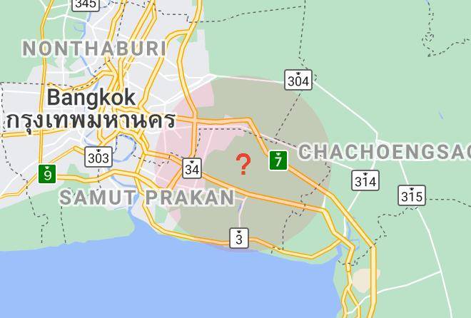 Amphoe Bang Sao Thong - Baan Chay Namm Resort Maps