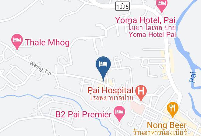 Amphoe Pai - Baan Chokdee Pai Resort Maps