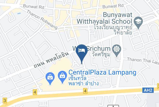 Amphoe Mueang Lampang - Baan Kham Wan Hotel Maps