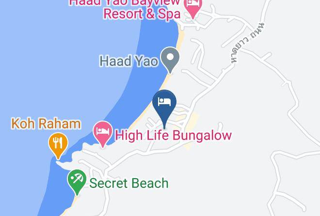 Amphoe Ko Pha Ngan - Baan Kiao Resort Koh Phangan Family And Studio Bungalows Maps