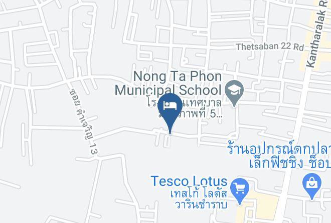Amphoe Warin Chamrap - Baan Laithai Resort Maps