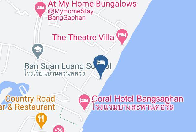 Amphoe Bang Saphan - Baan Love At Sea Resort Maps