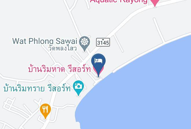 Amphoe Klaeng - Baan Rim Haad Resort Maps