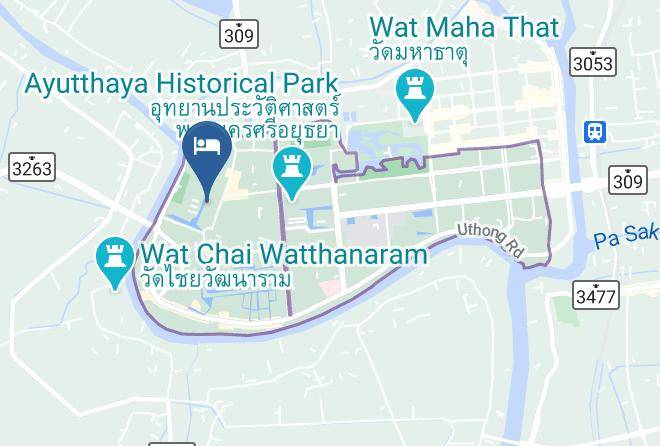 Amphoe Phra Nakhon Si Ayutthaya - Baan Tye Wang Maps