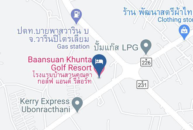 Amphoe Warin Chamrap - Baansuan Khunta Golf Resort Maps