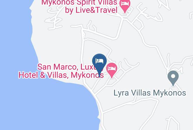 Mykonos - Baba Houlakia Hotel & Cafe Maps