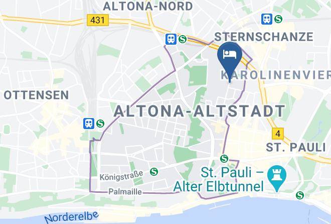 Stadt Hamburg - Backpackers St Pauli Maps