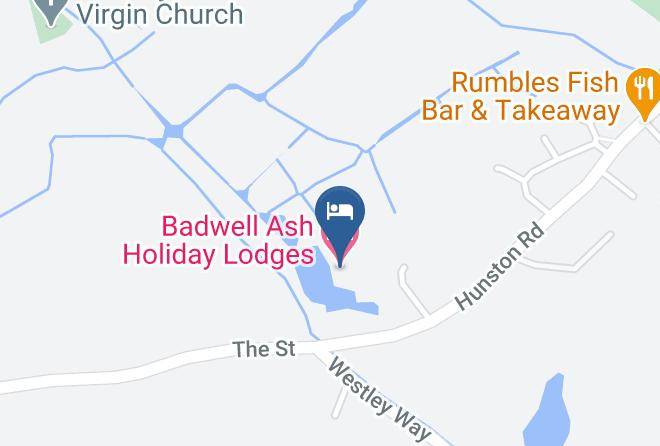 Badwell Ash Holiday Lodges Map