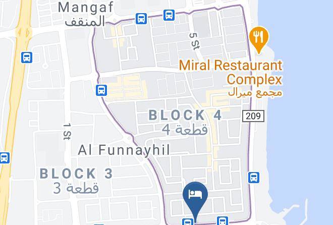 Bahar Hotel Fahaheel Map