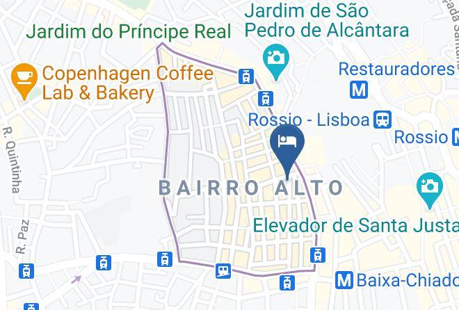 Lisbon - Bairro Alto By Night Maps