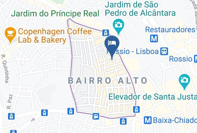 Lisbon - Bairro Alto Comfort Gloria Maps
