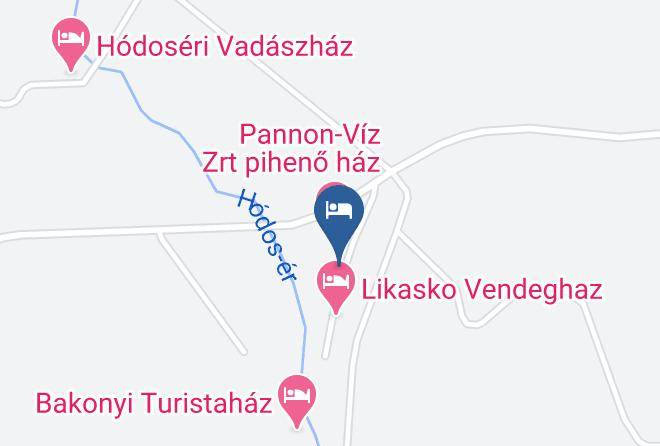Bakony Piheno Turistahaz Map