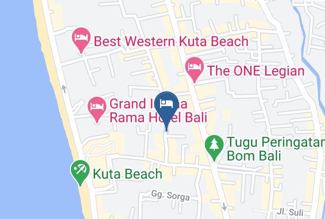 Bali Duta Wisata Beach Inn Map