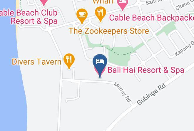 Broome - Bali Hai Resort & Spa Maps
