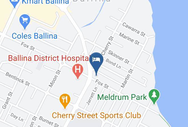 Ballina Homestead Motel Map