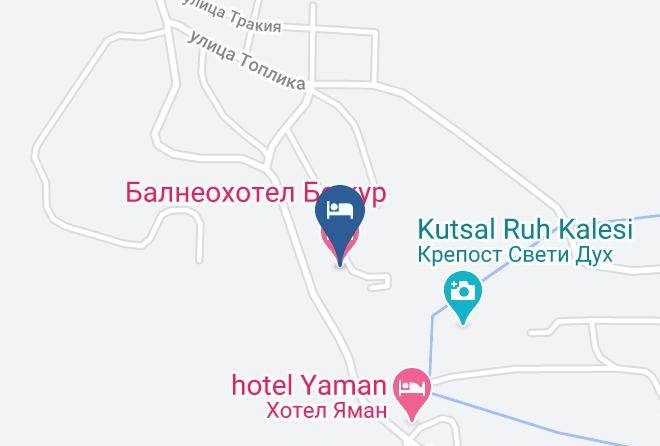 Mineralni Bani - Balneohotel Bozhur Maps