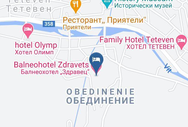 Teteven - Balneohotel Zdravets Maps