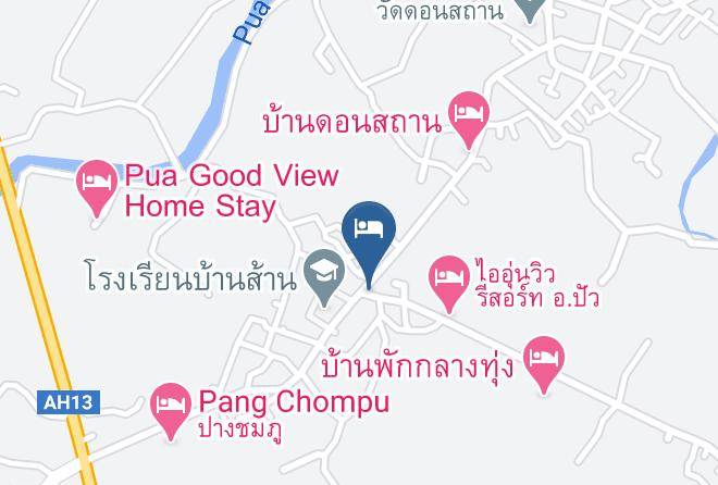 Amphoe Pua - Ban Pak Glang Toong Pua Nan Maps