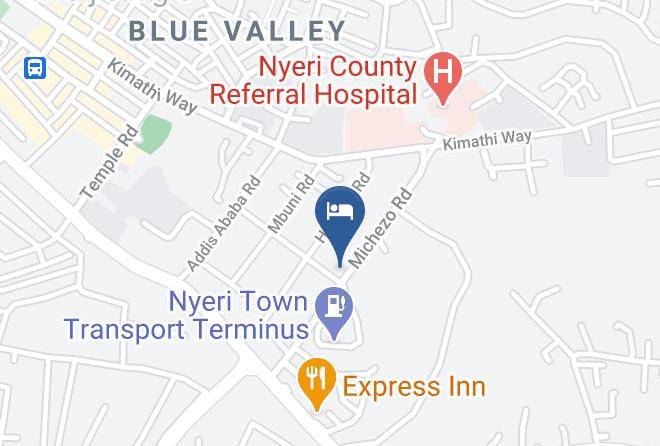 Nyeri - Banana Leaf Hotel Maps
