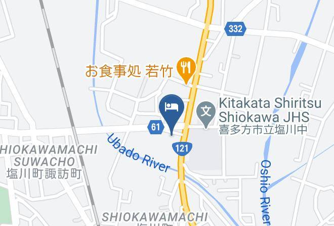 Kitakata City - Bandai Hibara Kohan Hotel Maps