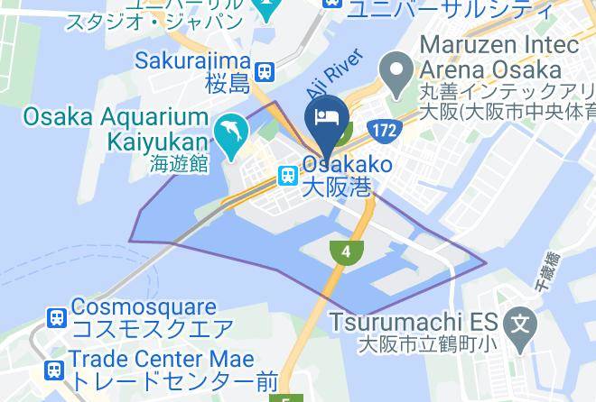Osaka City Minato Ward - Bande Hotel Tenpozan Maps