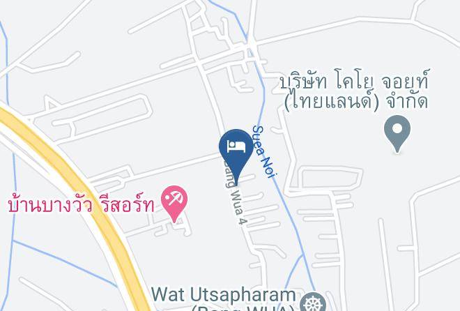 Amphoe Bang Pakong - Bang Wua Garden Resort Maps