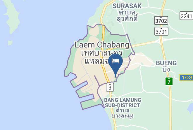 Si Racha District - Banphufa Resort Maps