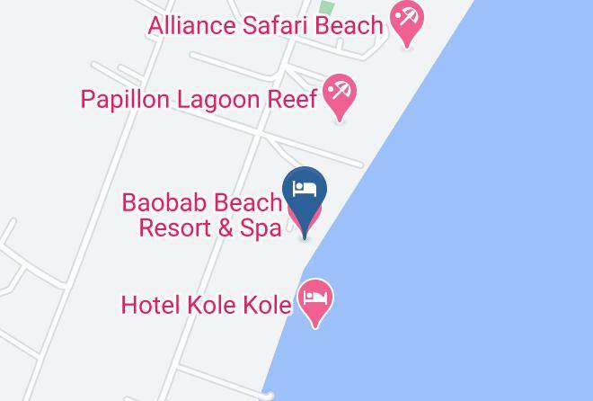Kwale - Baobab Beach Resort & Spa Maps