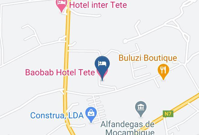 Cidade De Tete - Baobab Hotel Tete Maps