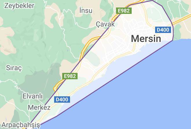 Mezitli - Baranlar Otel Maps