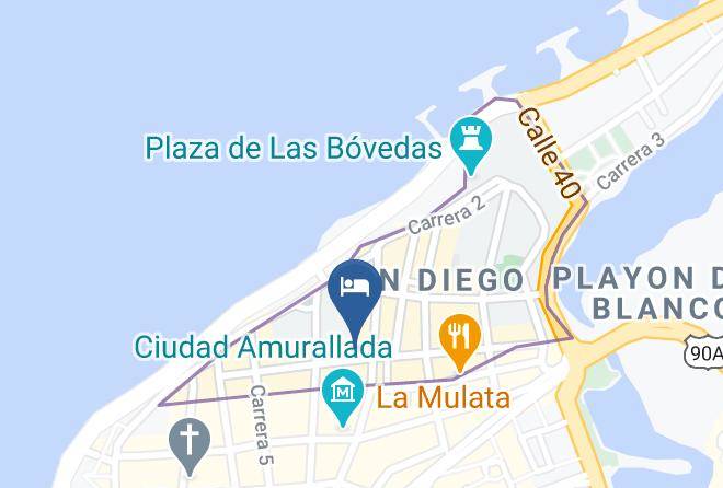 Cartagena De Indias - Bastion Luxury Hotel Maps