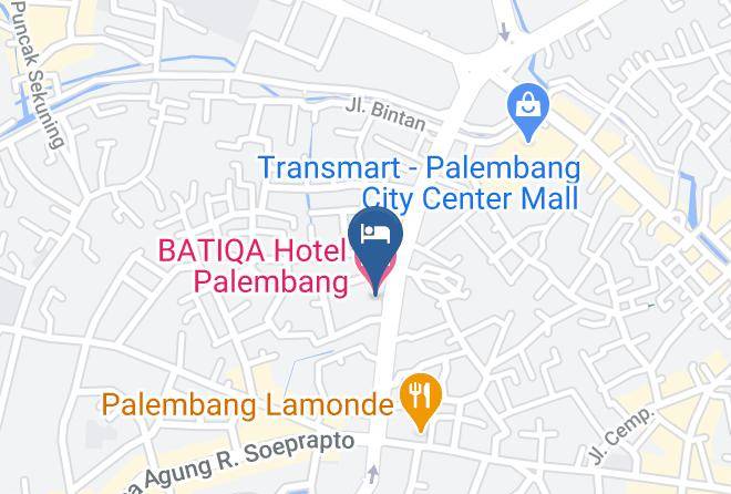 Palembang - Batiqa Hotel Palembang Maps