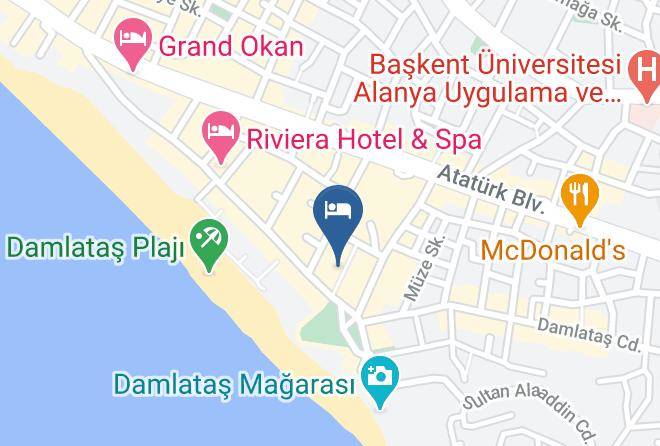 Alanya - Kleopatra Develi Otel Maps