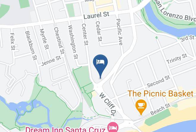 Santa Cruz - Bay Front Inn Hotel Maps
