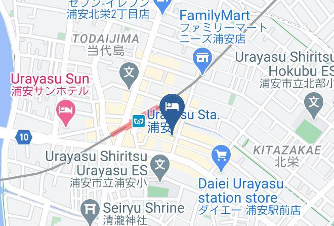 Urayasu City - Bay Hotel Urayasu Ekimae Maps