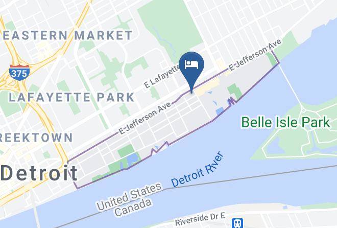 Wayne County Rivertown Warehouse District - Baymont By Wyndham Downtown Detroit Maps