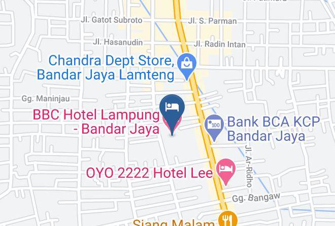 Central Lampung Regency - Bbc Hotel Lampung Bandar Jaya Maps