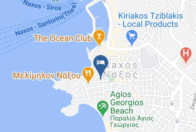 Naxos - Beach At Chora Of Naxos Island Cyclades Greece Maps